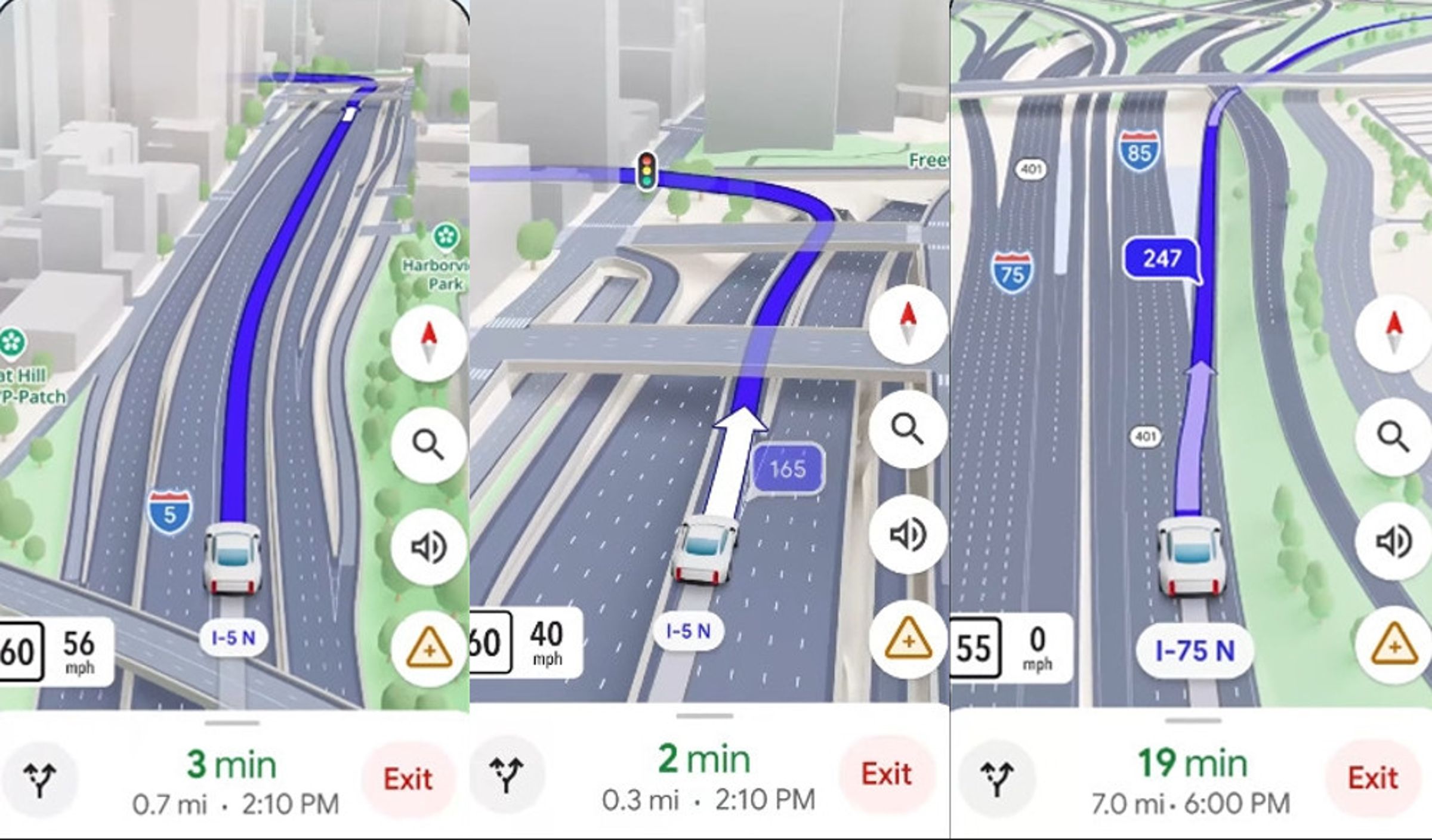 Google宣布將Google Maps導入Gemini AI,提供新型態
沉浸式導航模式。(翻攝YT@googlemaps)