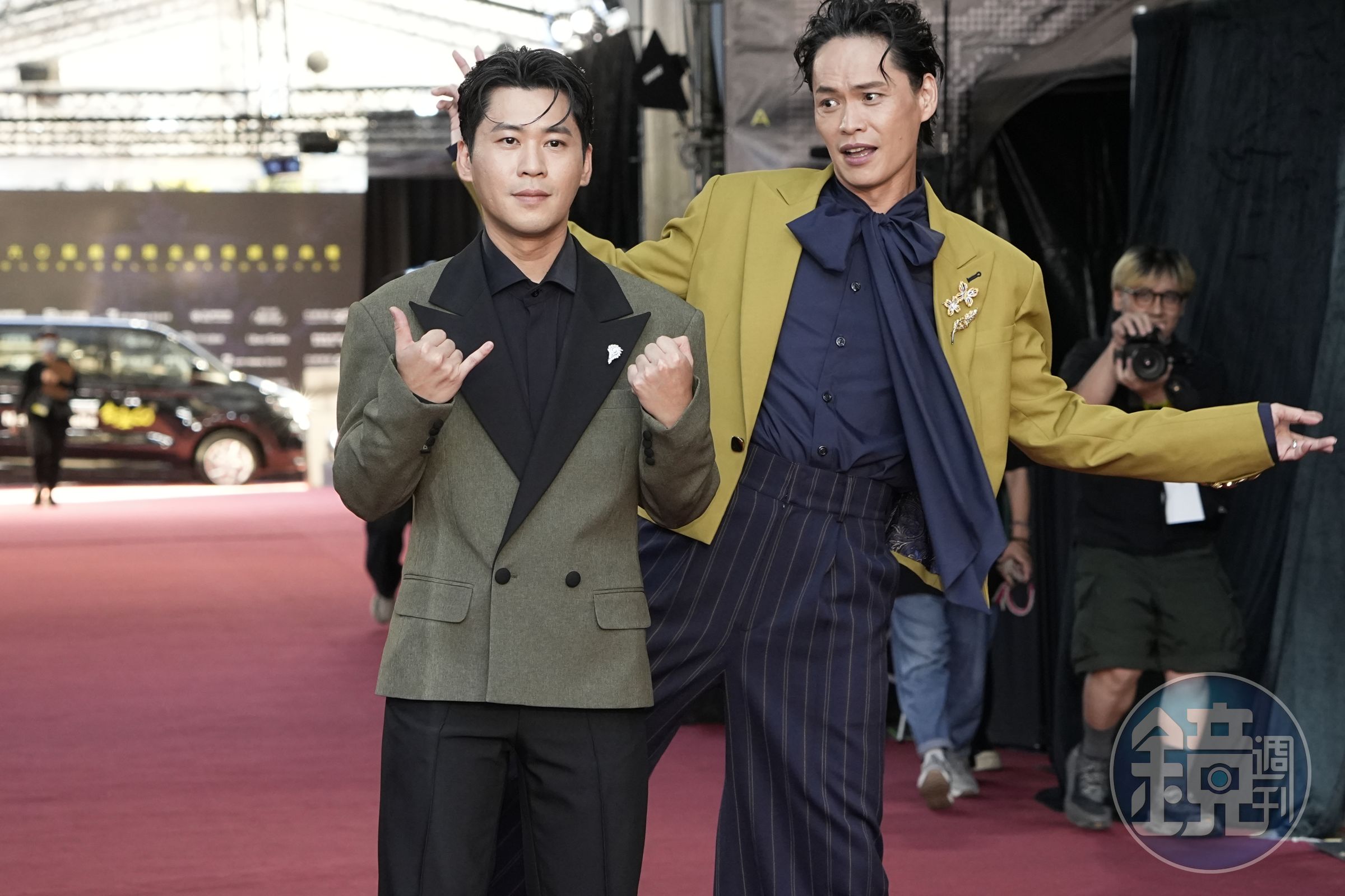 紅毯主持人黃迪揚、黃鐙輝。