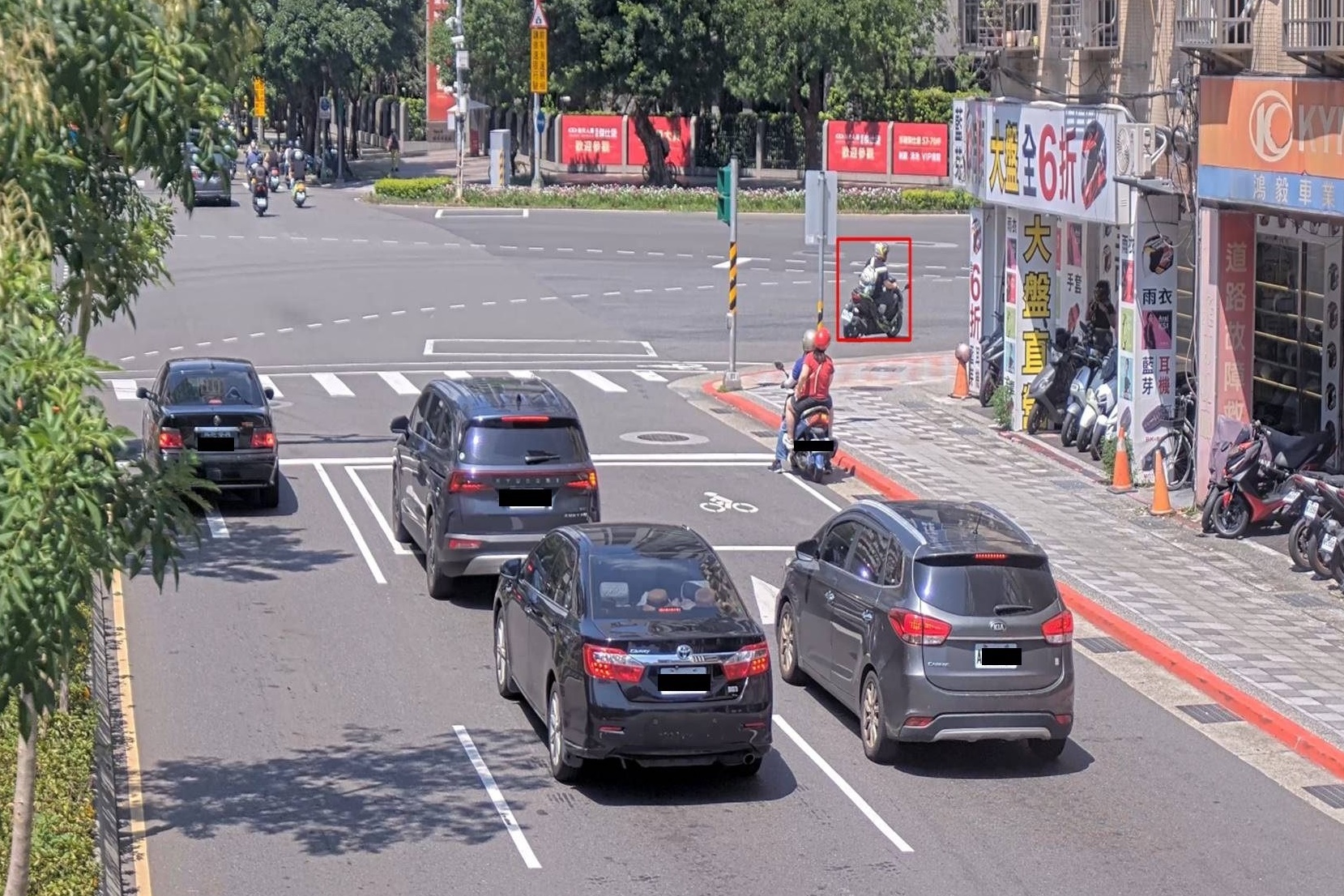 北市中正區1處路口,今日起正式啟用科技執法。(北市交大提供)
