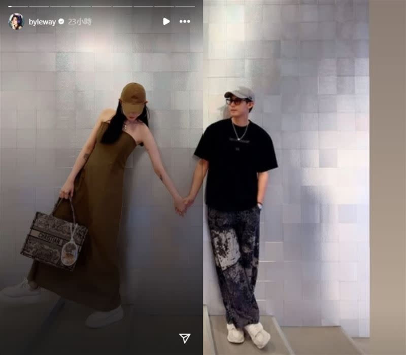 許允樂與李玉璽之前有同時貼過閃一半的牽手照。(IG)