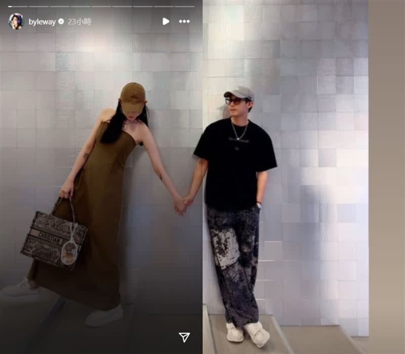 許允樂與李玉璽之前有同時貼過閃一半的牽手照。（IG）