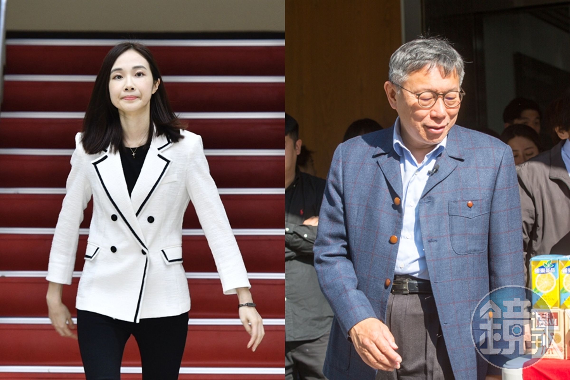 楊寶楨（左）昨宣布請辭民眾黨職，柯文哲（右）今表示4年打3場選戰要休息很正常。