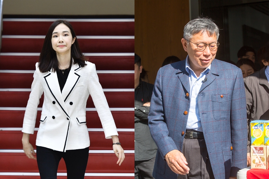 楊寶楨（左）昨宣布請辭民眾黨職，柯文哲（右）今表示4年打3場選戰要休息很正常。