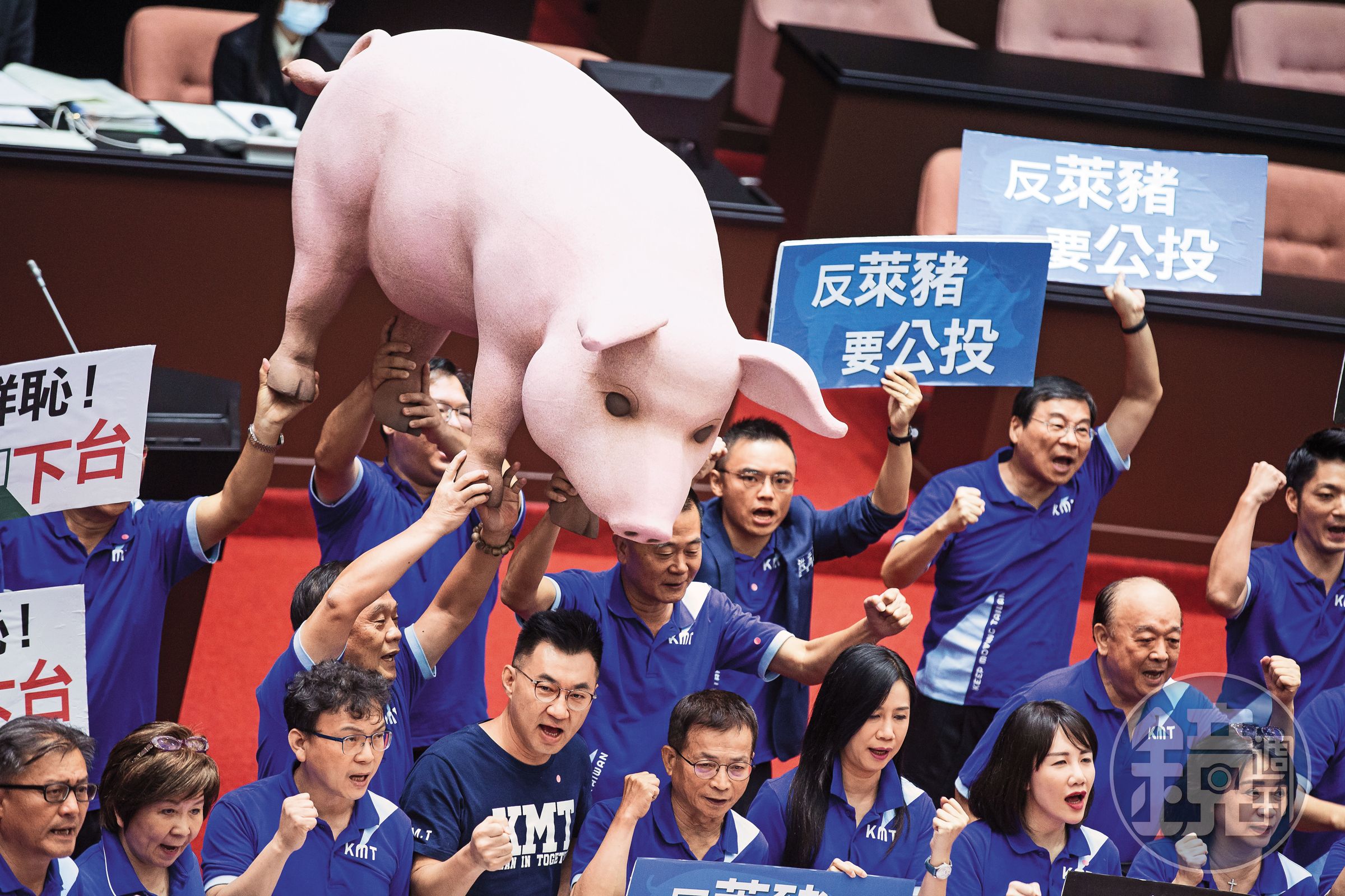 美豬、美牛等美國農產品進口問題,一直是朝野攻防的重點。