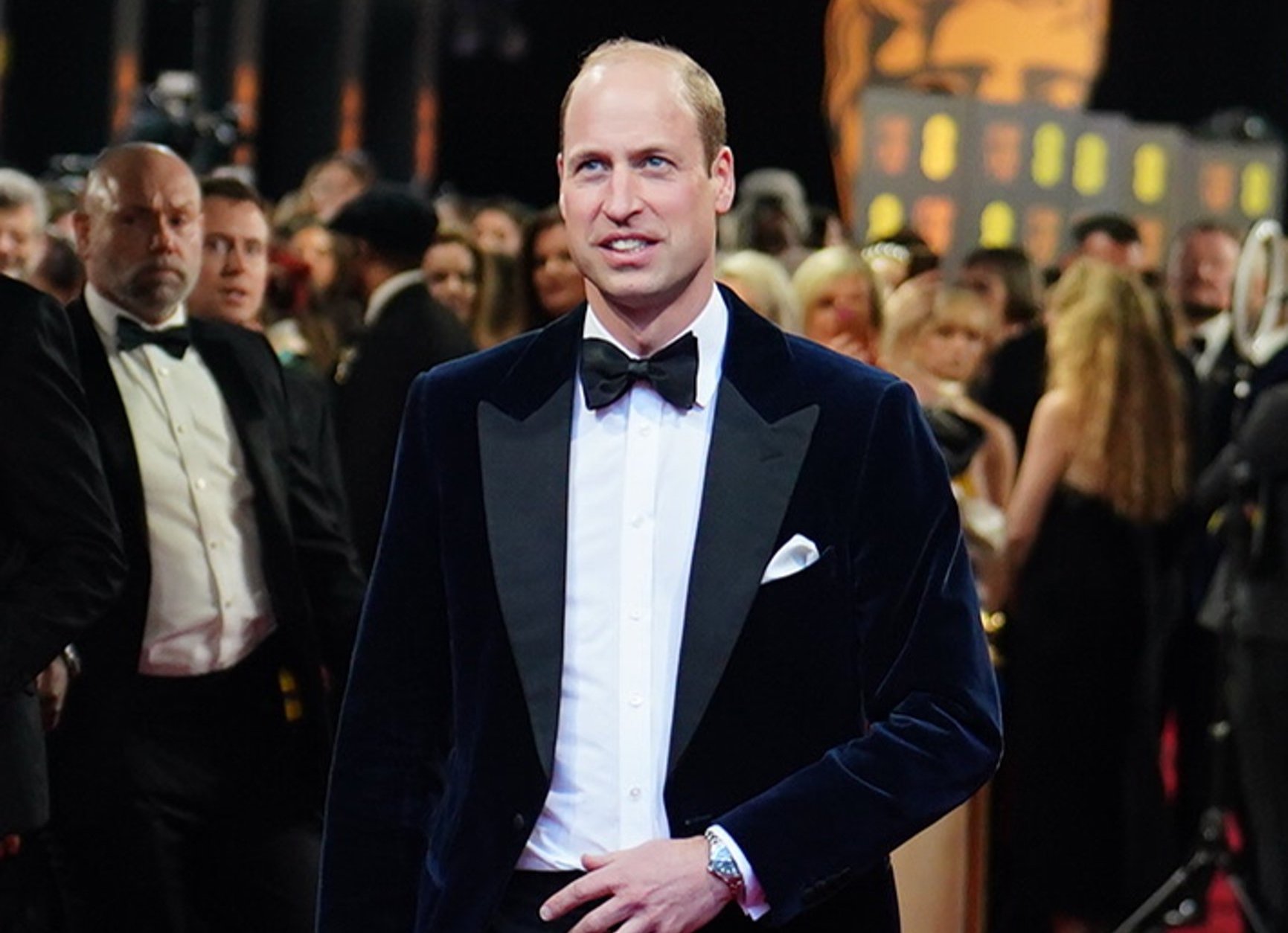 威廉王子獨自參加2024年英國奧斯卡頒獎典禮。(翻攝The Prince and Princess of Wales IG)