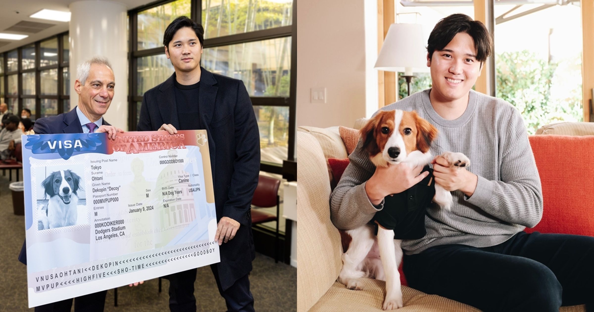 大谷翔平悄悄回到日本,並赴東京港區的美國大使館與美國駐日大使會面。(翻攝自X@USAmbJapan、@Angels