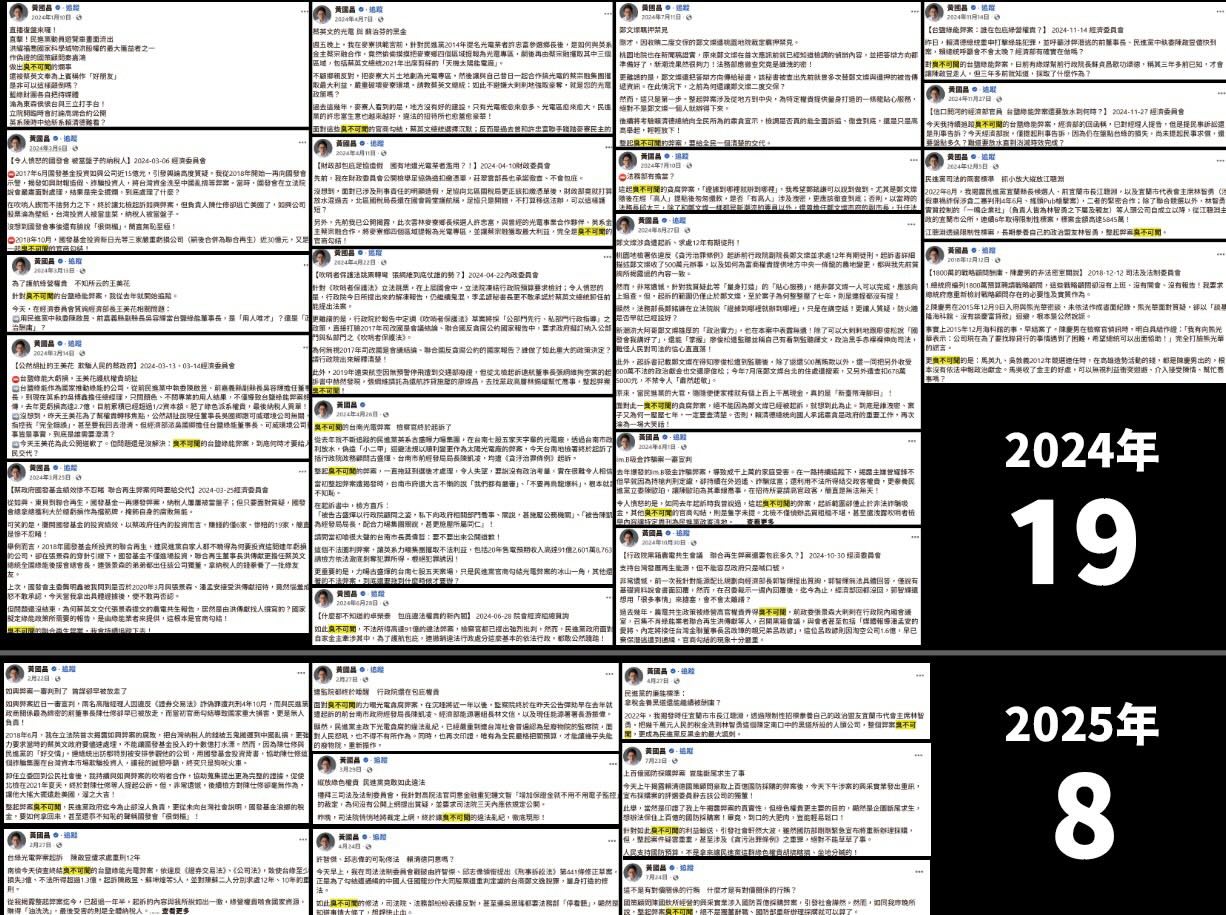據統計，黃國昌2年至少有27篇貼文都用了「臭不可聞」。（翻攝Threads ）