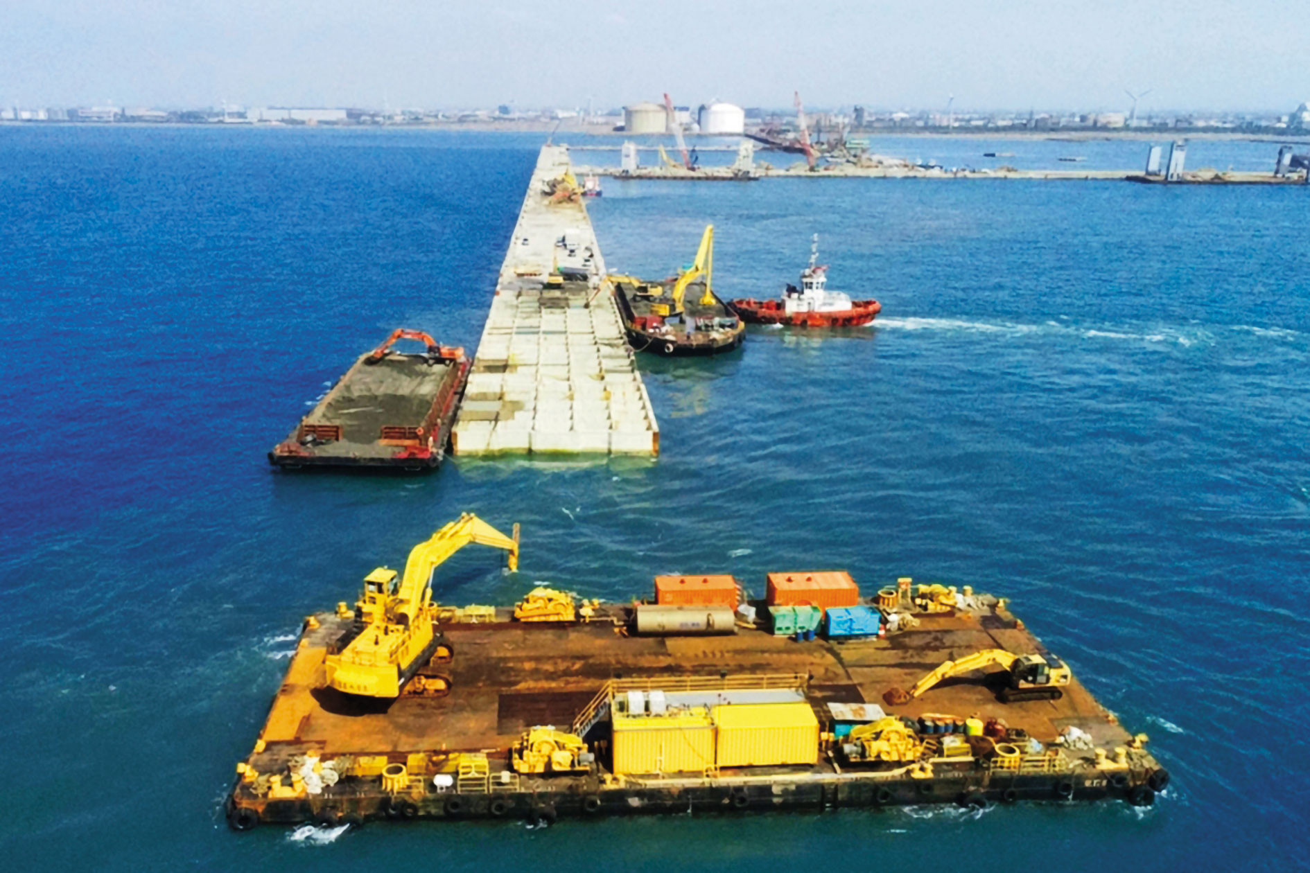 皇昌營造在政府執行護藻礁政策後，接下中油三接二期標案。（翻攝皇昌營造官網）