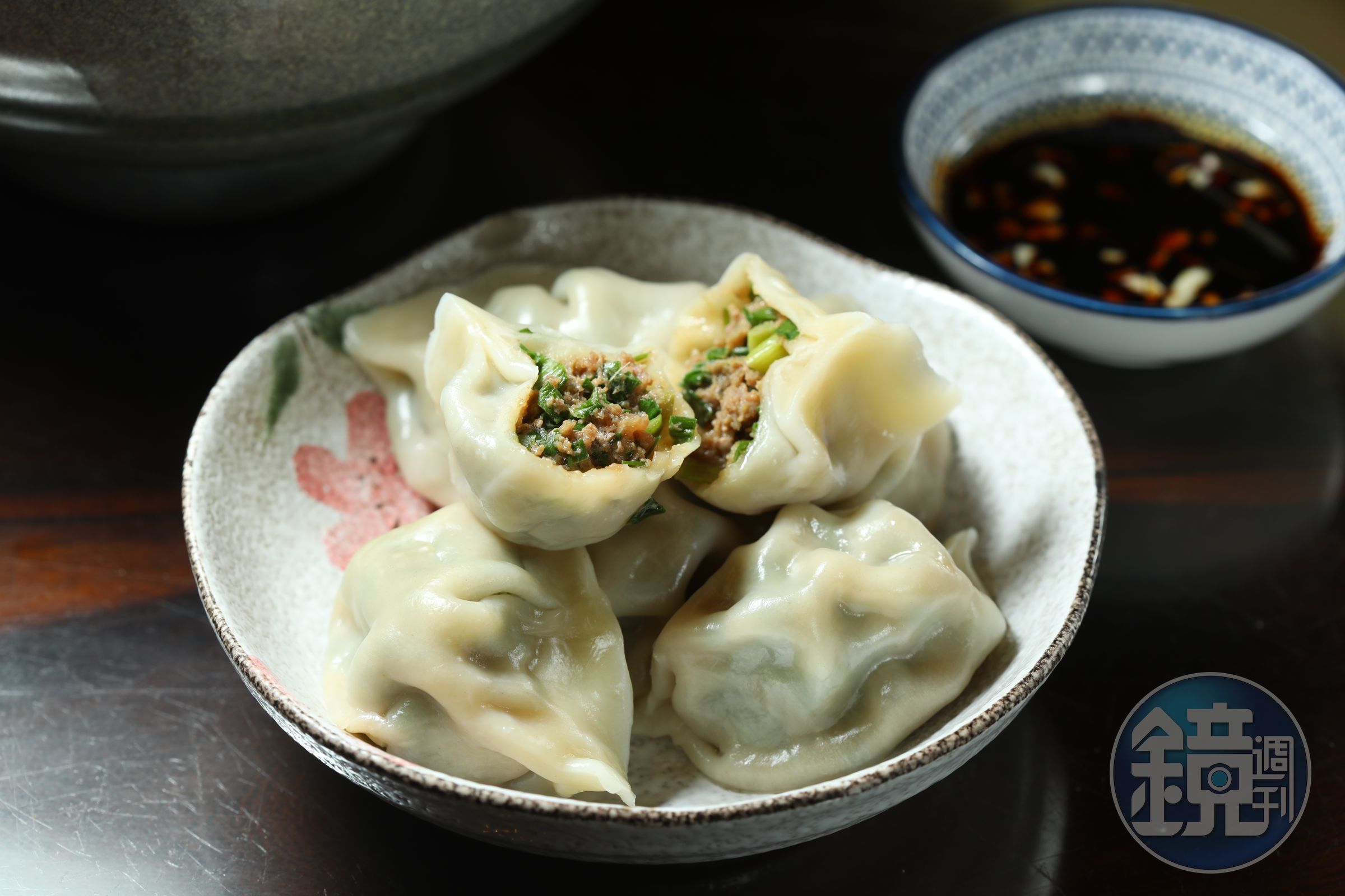 「韭菜牛肉水餃」是馬叔的隱藏版美味。（15元／個）