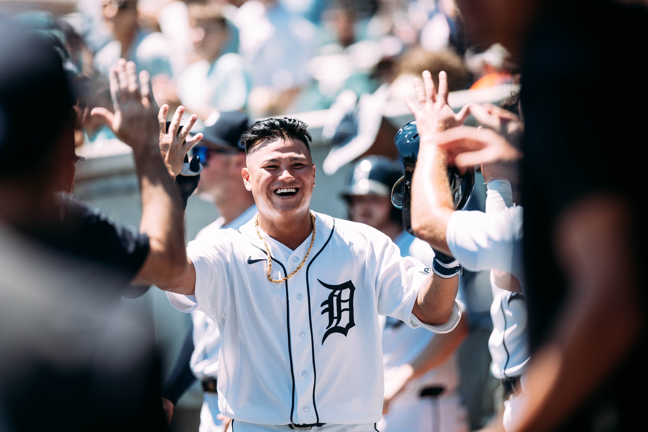 李灝宇此役敲出他的MLB生涯第三支全壘打。（翻攝自老虎隊Threads）