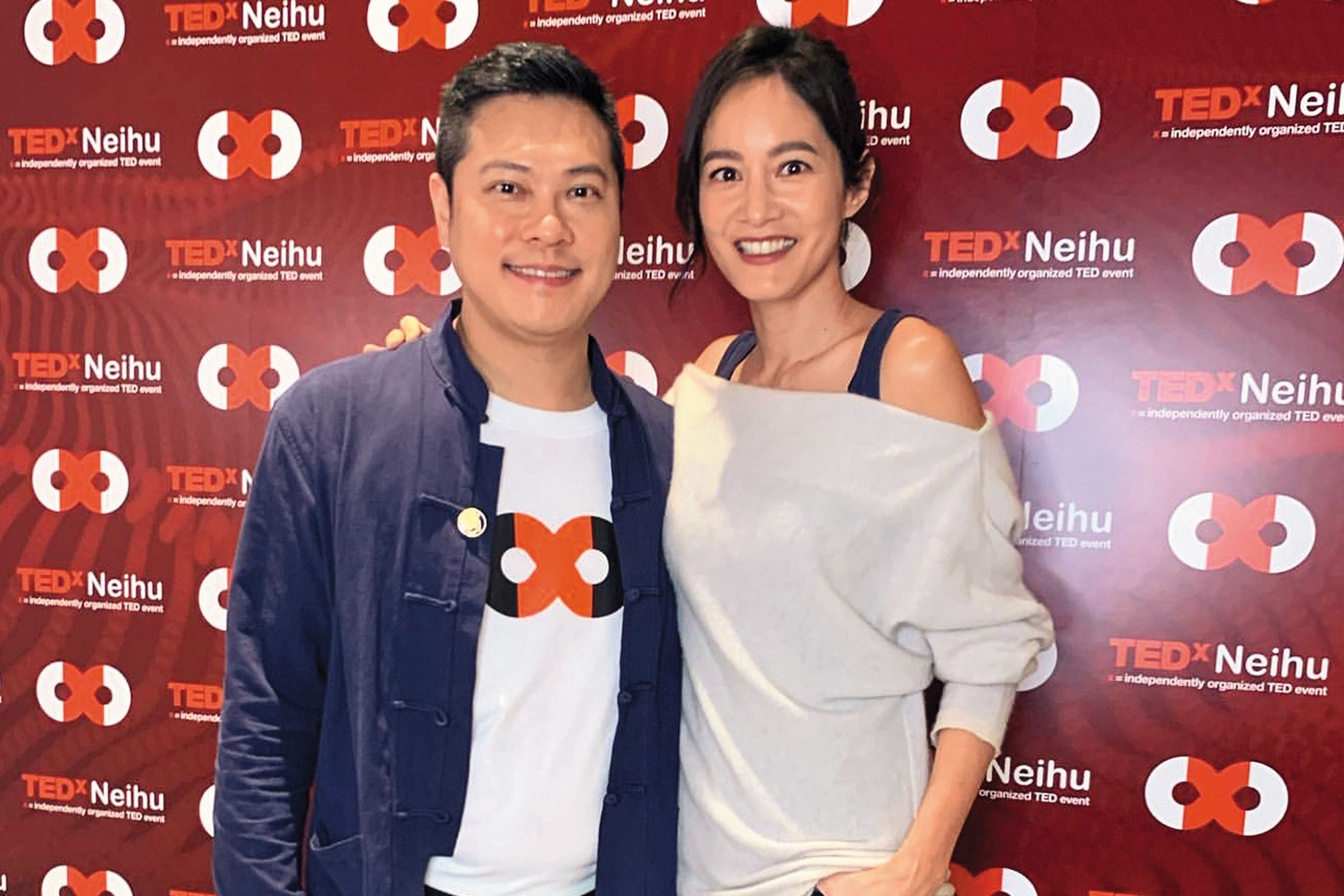 陳紹誠(左)雖淡出演藝圈,但偶爾在時尚品牌活動仍可看到他身影。右為謝怡芬。(翻攝自陳紹誠IG)