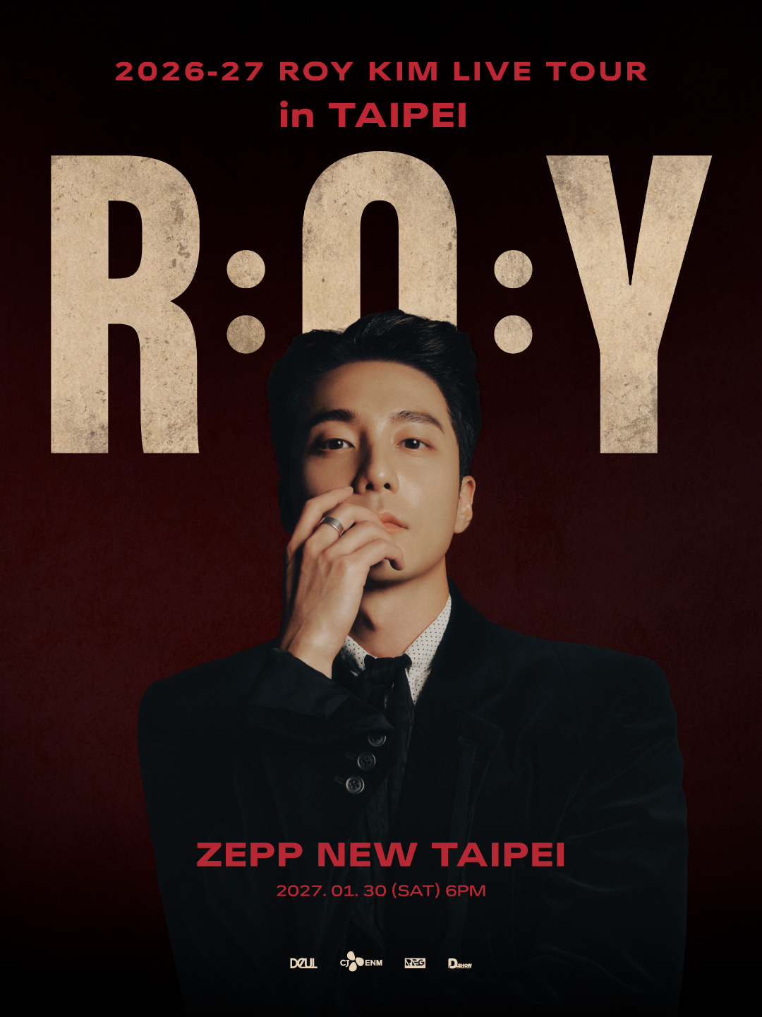 ROY KIM全新巡演宣布將於2027年1月30日來台開唱,彌補與台灣粉絲相隔10年的思念。(DEUL提供)