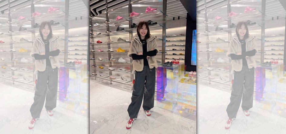 台北101近日傳出疑似歧視移工，董事長賈永婕親自巡櫃處理。（翻攝自臉書賈永婕的跑跳人生）