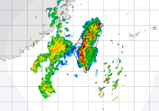 午後對流噴發中，外出要注意。（翻攝自中央氣象署官網）