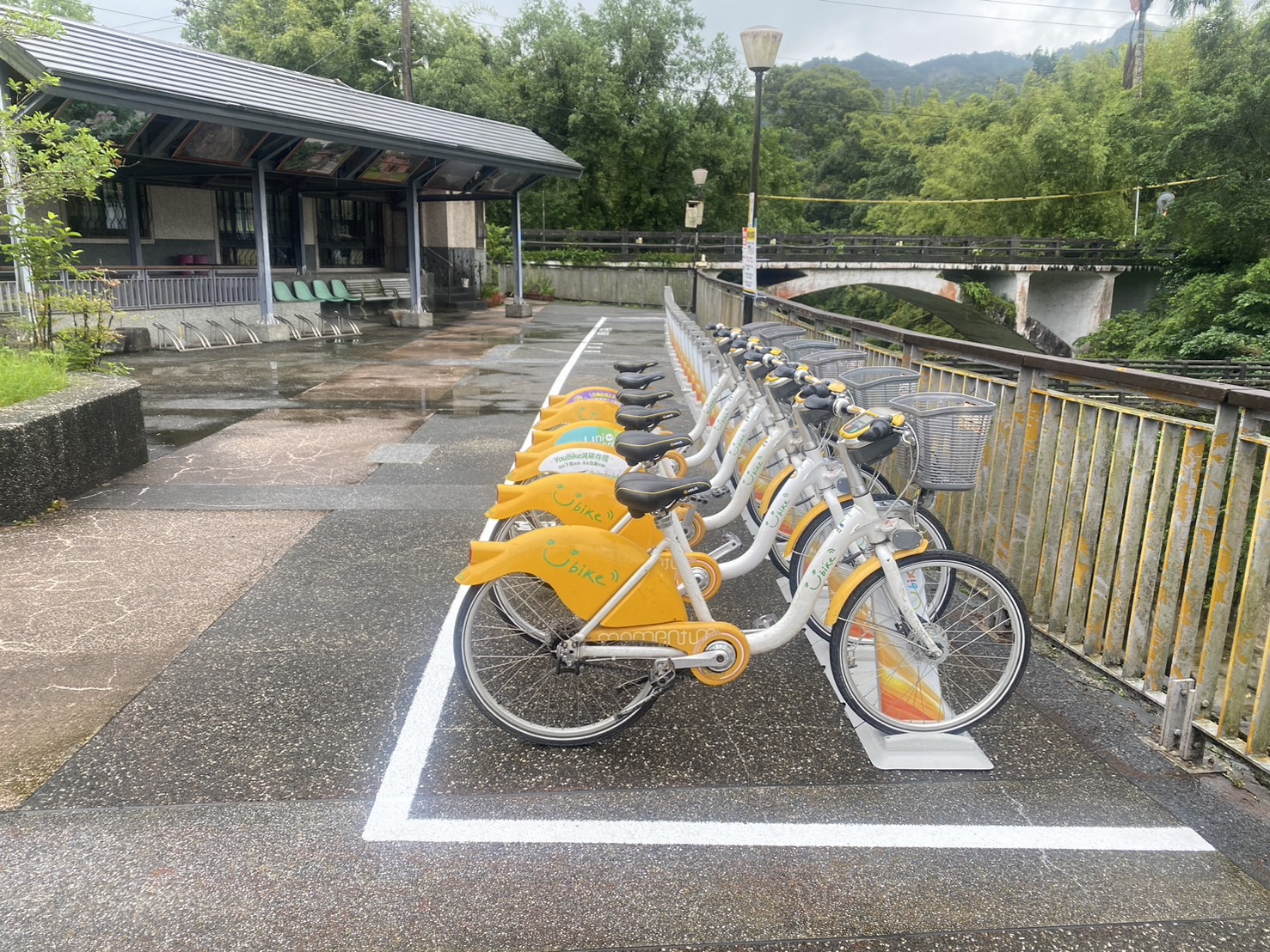 YouBike站「嶺腳車站」啟用。（新北市交通局提供）