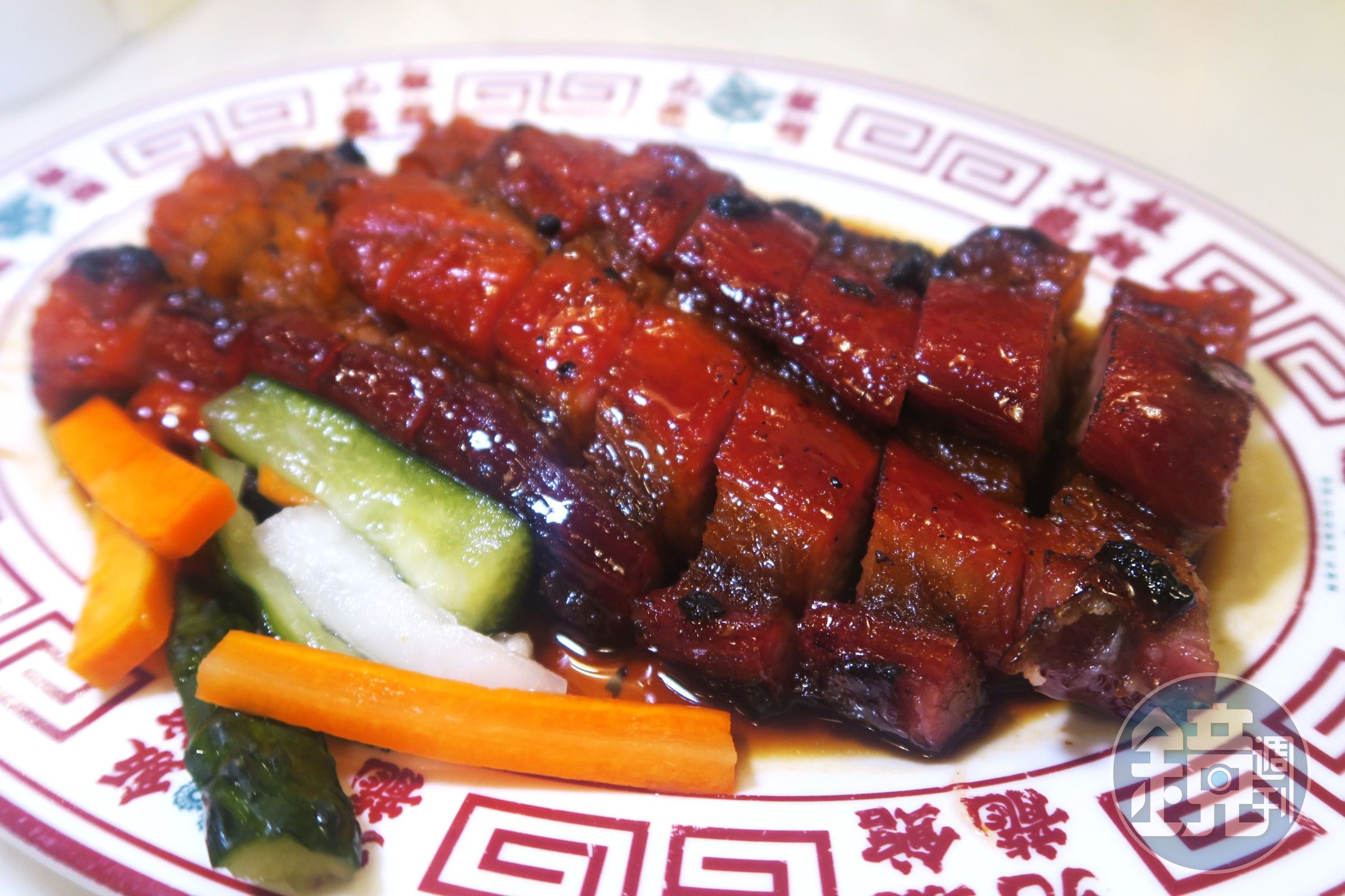 精選梅頭肉製作的叉燒，肥瘦比例恰到好處。（港幣118元／5塊，約NT$478）
