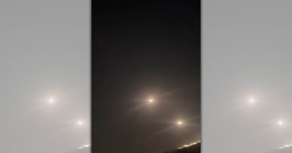 伊朗射飛彈炸美軍卡達基地。（翻攝自X）