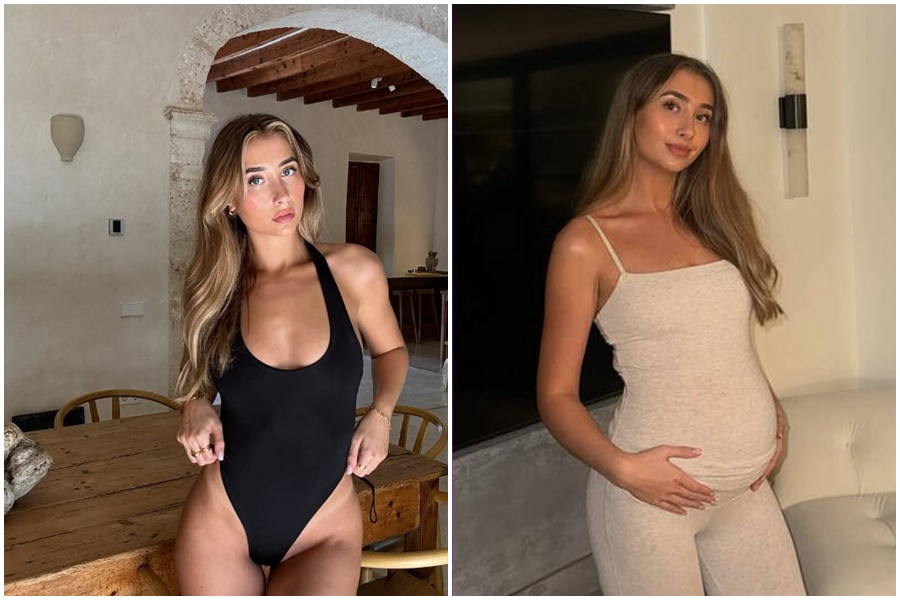 英國23歲AV女優莉莉‧菲利普斯（Lily Phillips）無預警宣布懷孕。（翻攝自Lily Phillips IG）