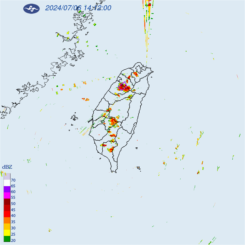中央氣象署發布大雷雨資訊。（翻攝自中央氣象署）