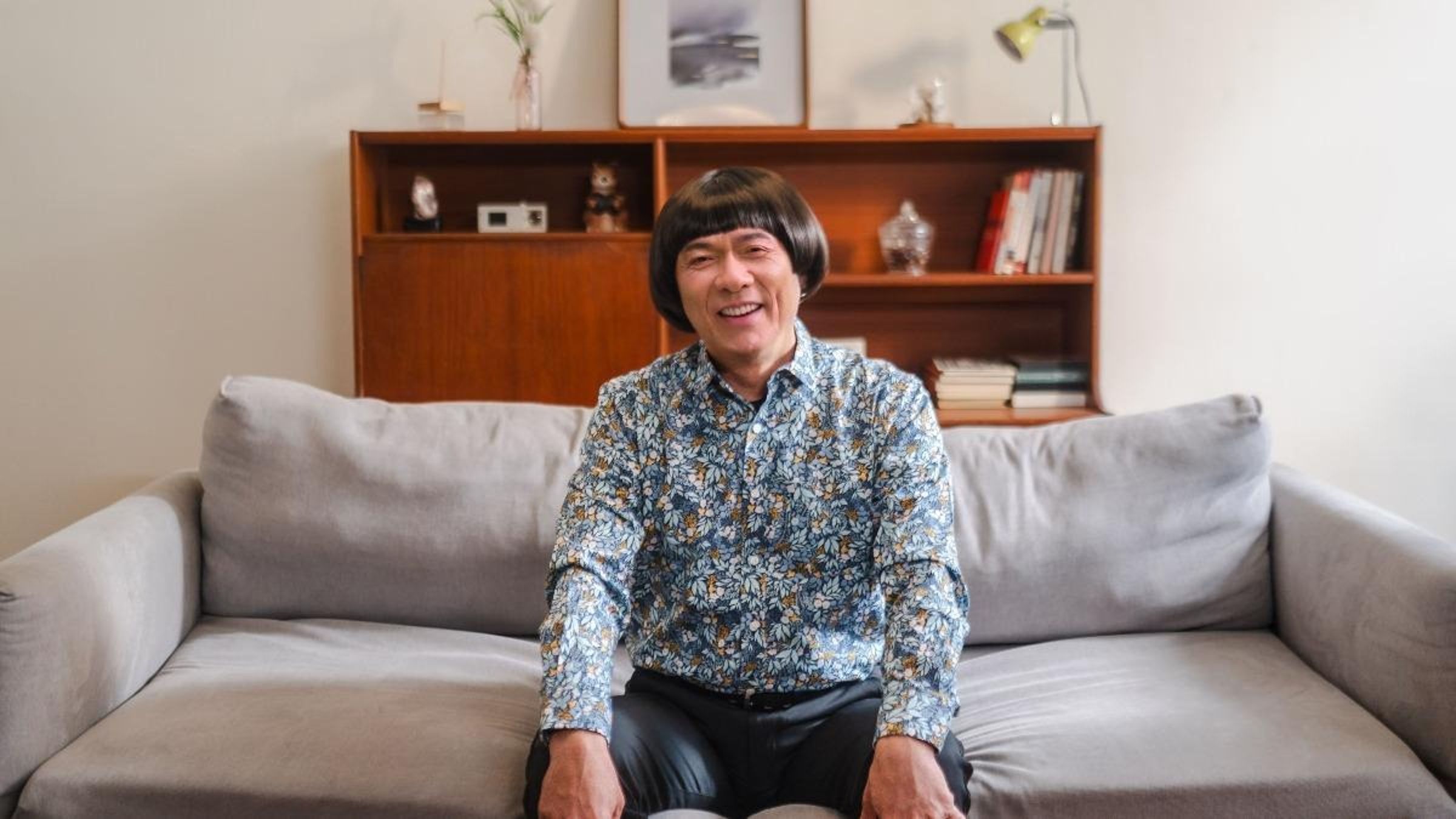 長子謝順福攜手中華豬哥亮文化協會與甲上娛樂,運用技術重現豬哥亮身影與聲音,打造「AI豬哥亮」。(甲上娛樂提供)