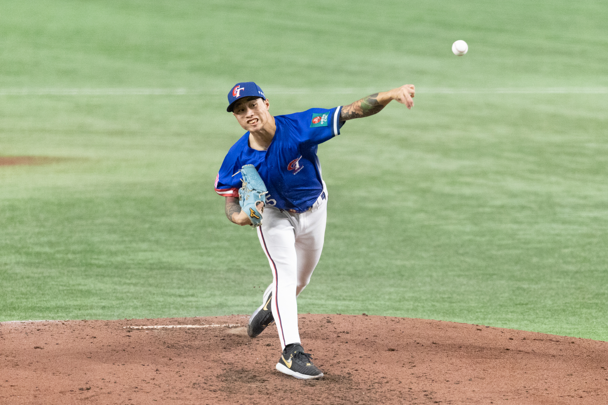 台灣英雄林昱珉在金牌戰擔任先發，可說是這場比賽的大功臣之一。（中華棒協提供）