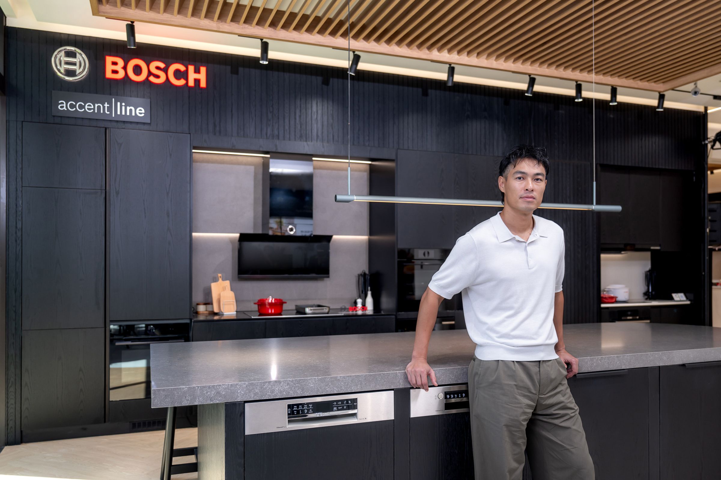 楊祐寧為廚電品牌站台，並且分享金鐘獎入圍心情。圖：BOSCH提供