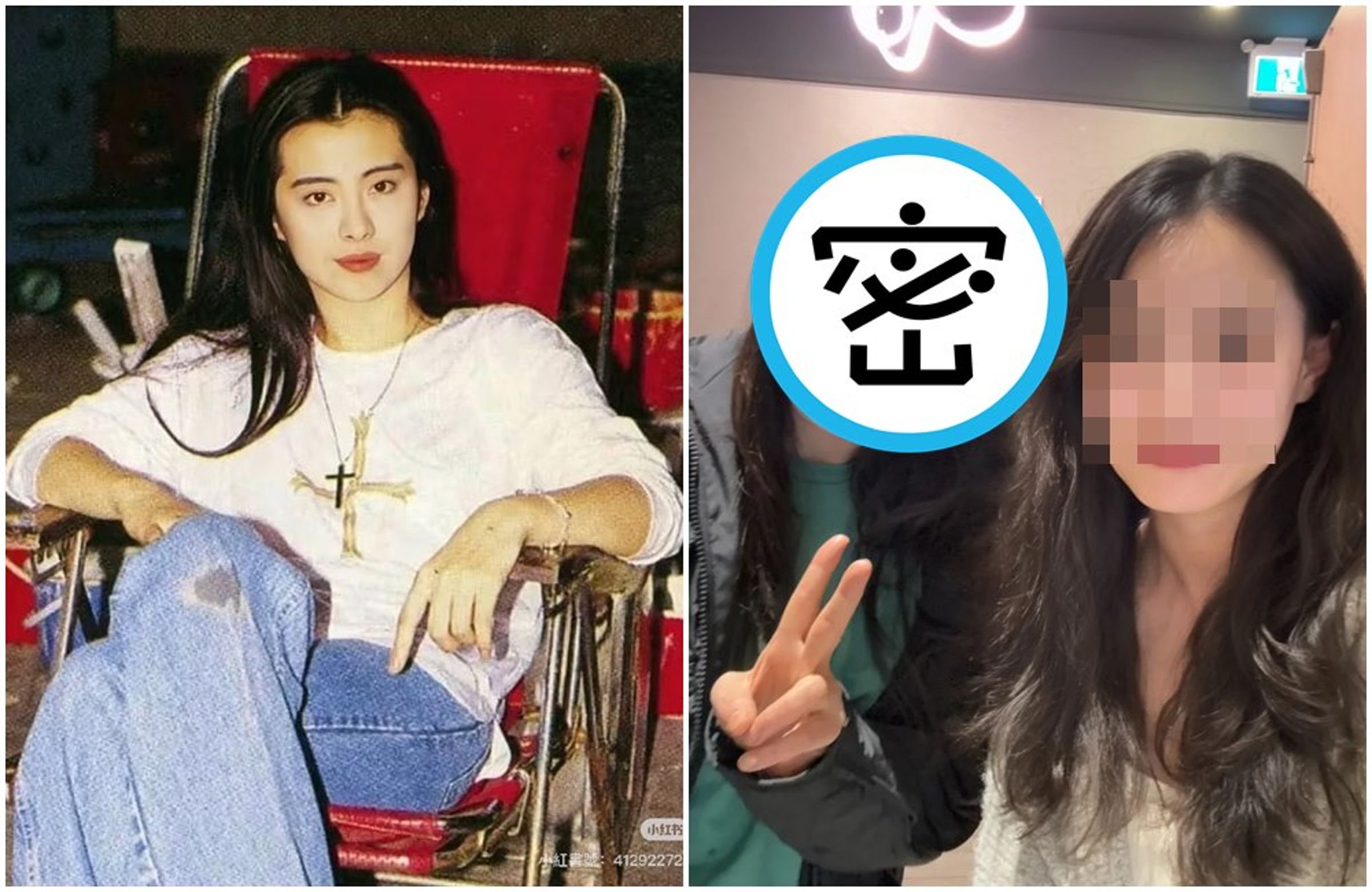王祖賢現蹤溫哥華的海底撈，與幸運影迷合照。（翻攝小紅書）