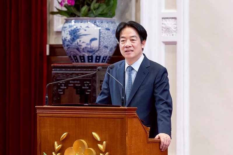 賴清德接受日媒專訪，表達希望兩岸能在尊嚴對等的基礎上合作交流，實現和平共榮。（總統府提供）