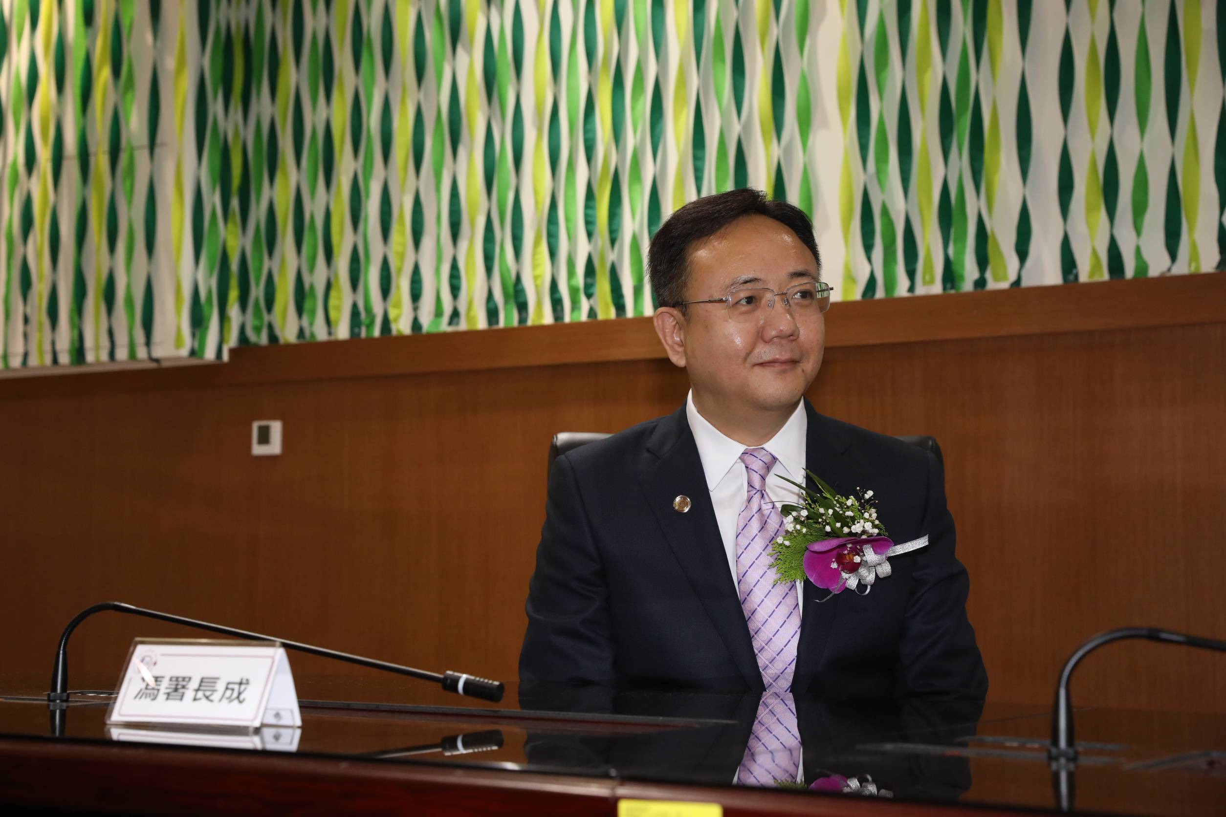 廉政署上午舉行署長交接典禮,新任廉政署長馮成表示會全力以赴。