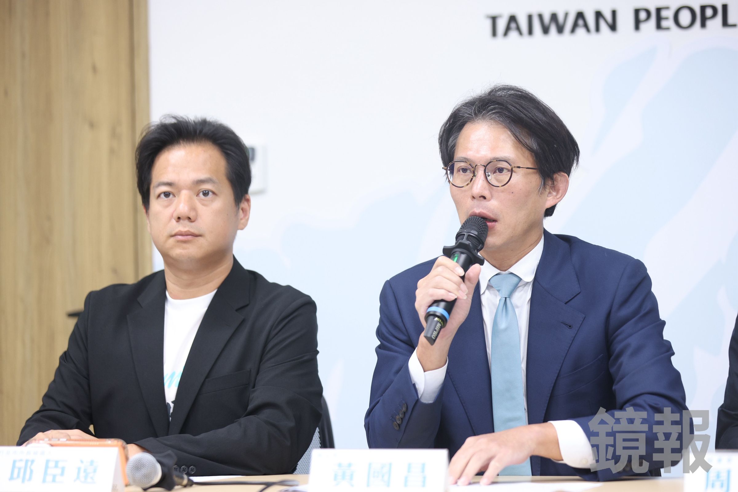 民眾黨今上午召開記者會,黃國昌批國民黨說話不算話。(鏡報劉耀勻)