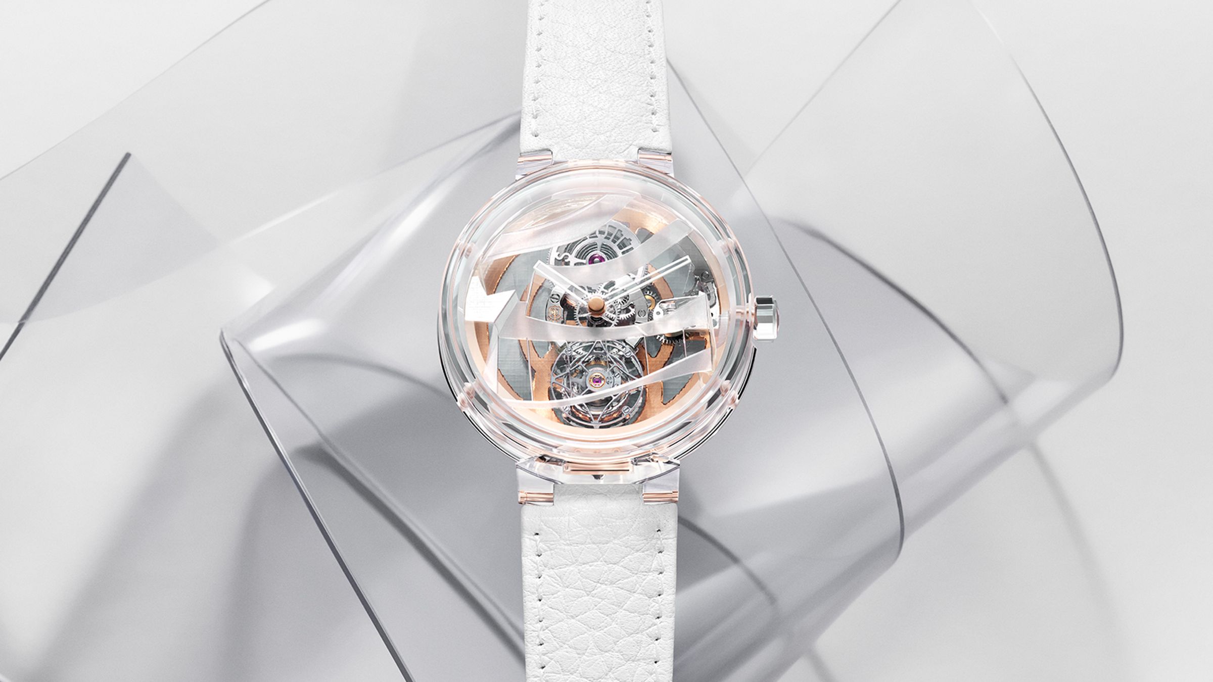 LV Tambour Moon Flying Tourbillon Poinçon de Genève Sapphire Frank Gehry,定價NT$32,600,000。