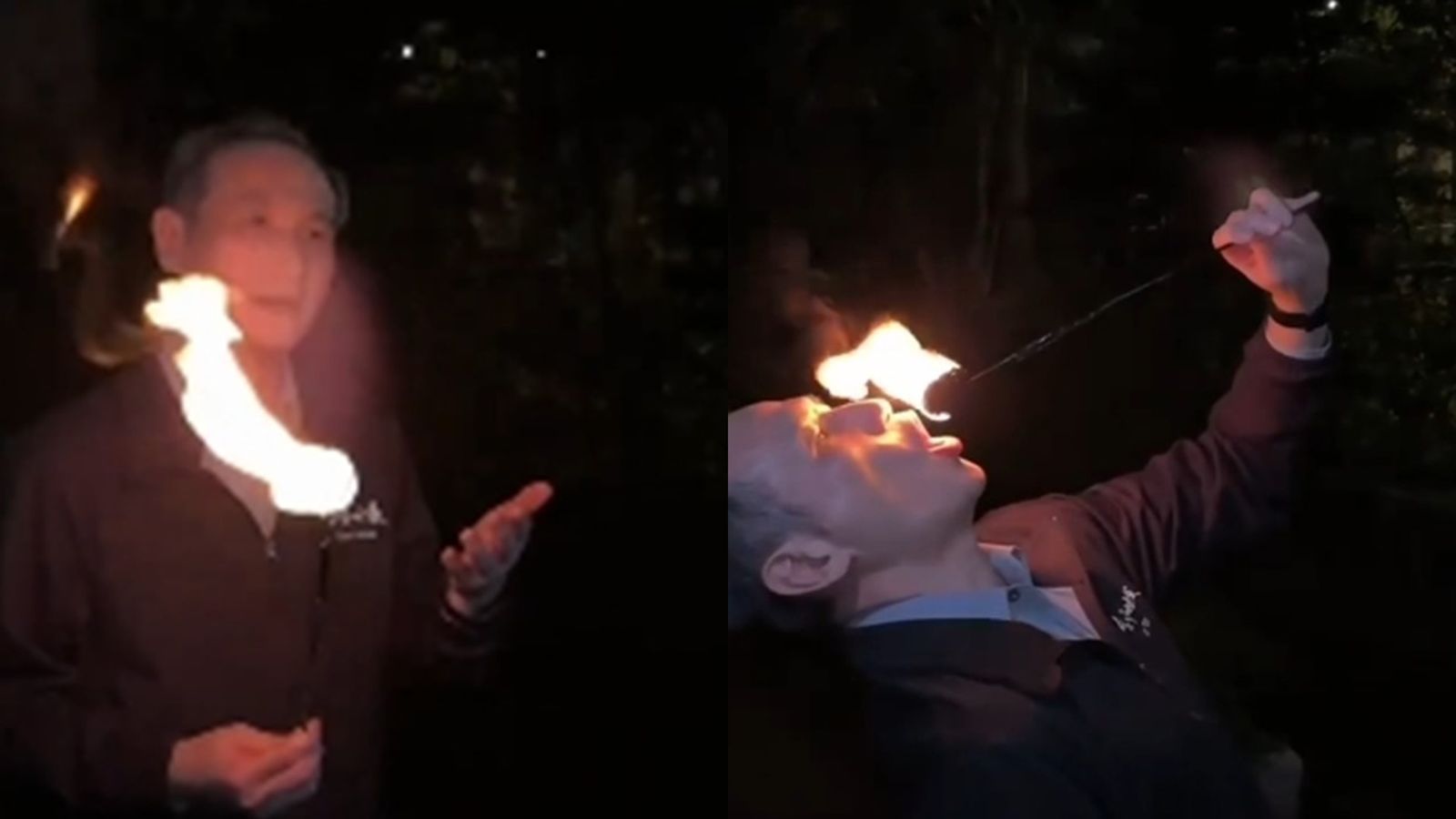 有片/不是AI!鄭運鵬尾牙表演「吞火」 全網驚呆:現在的董事長好競爭……