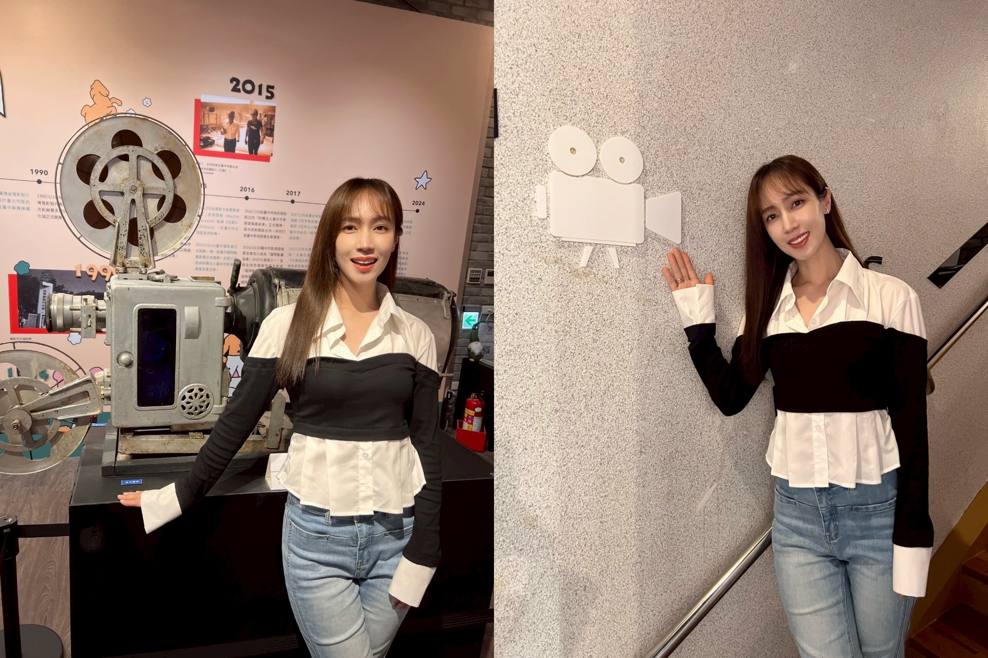 小薰應邀赴「中山73影視藝文空間」開講，回憶在她還是新人時，曾遭到檳榔丟頭的暴力對待。（海鵬提供）