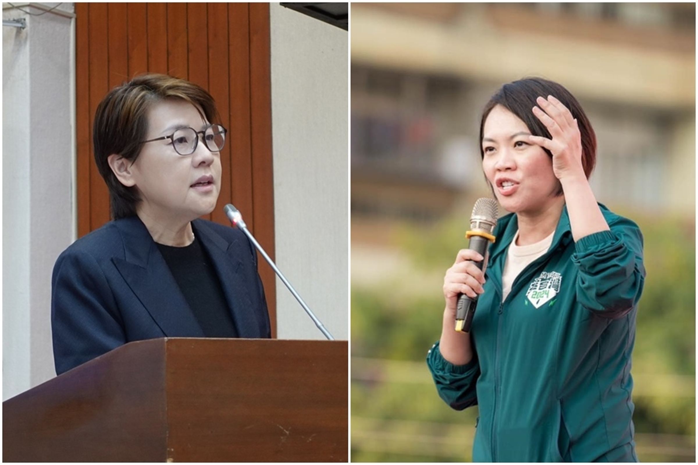 幼兒園狼師案「2年前初通報」，時任台北副市長黃珊珊（左圖）稱已離職，遭簡舒培（右圖）質疑有卸責之嫌。（翻攝自黃珊珊、簡舒培 台北真速配 臉書）