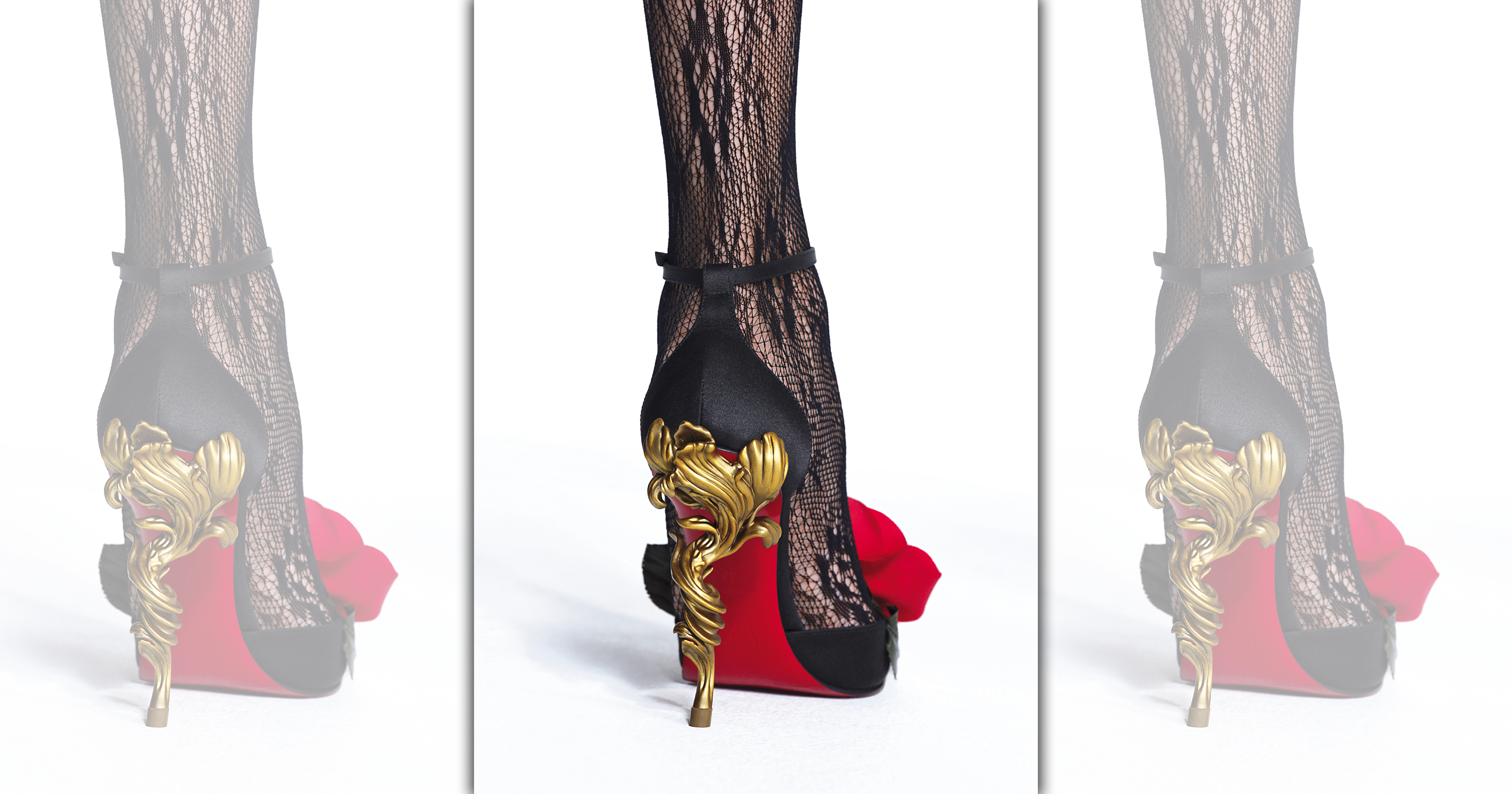 鞋跟靈感源自華麗吊燈的BELLAROSE。NT$148,300（美之心提供）