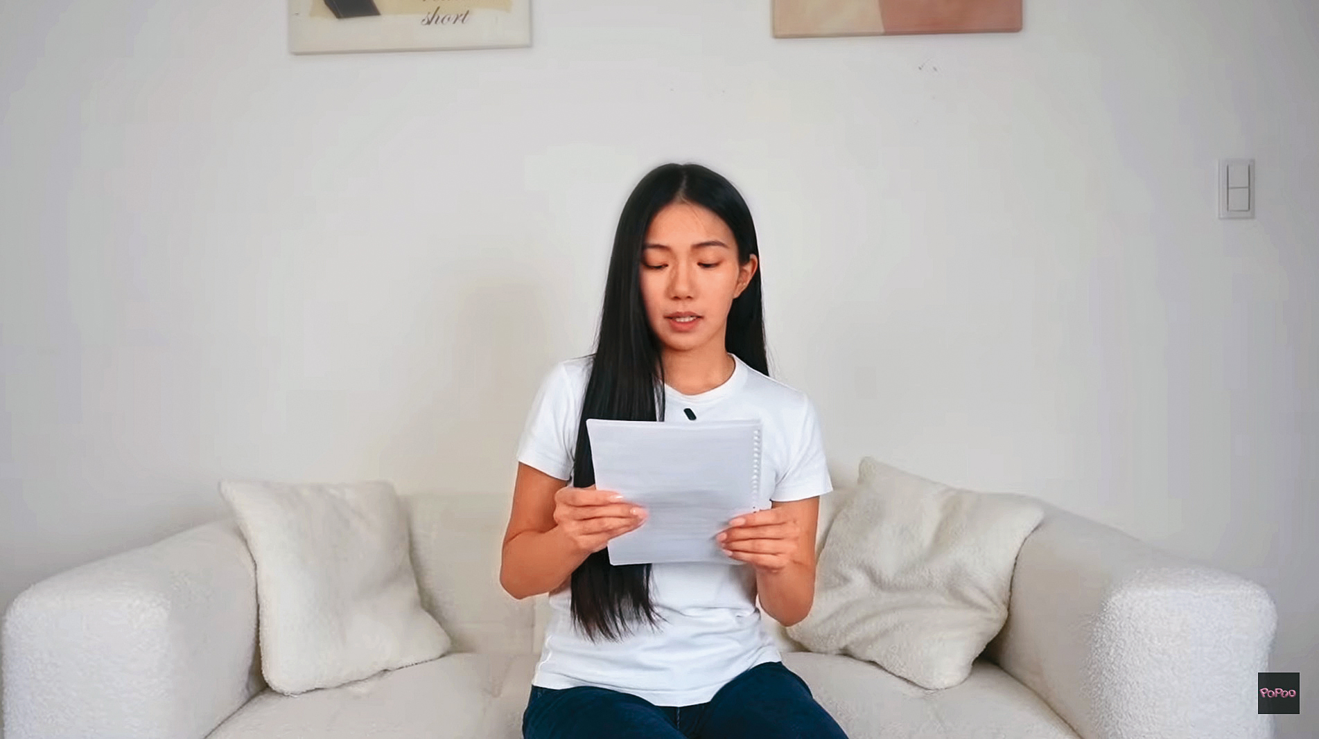 家寧透過自己的頻道道歉。後續友人為她抱屈是因受媽媽控制，導致一切失控。（翻攝自秘月期POPOO YouTube）