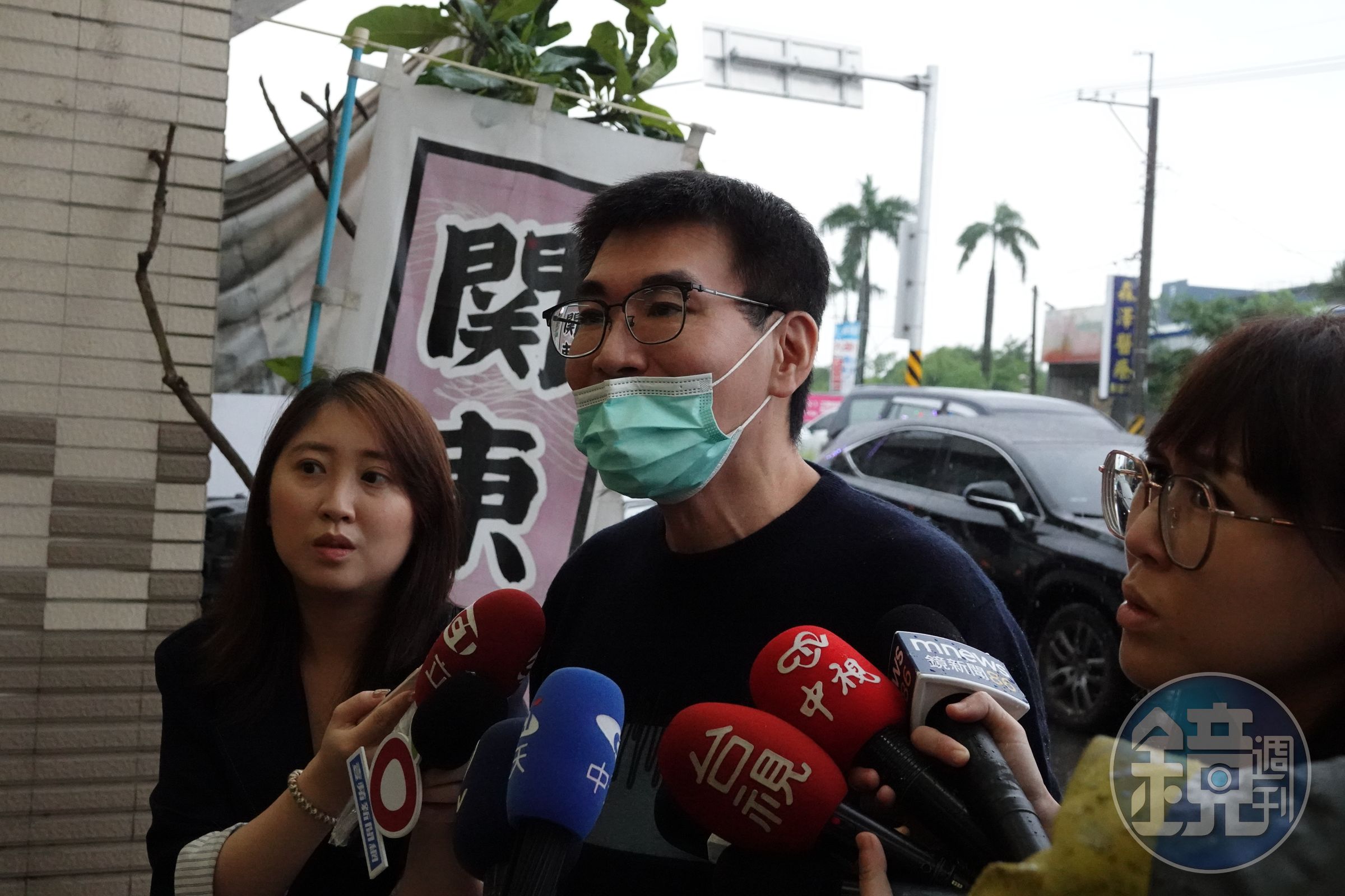 趙建銘今諾會歸還小孩子2,300萬元的教育基金，但記者問及投資賺多少錢，他依舊沒有清楚說明。
