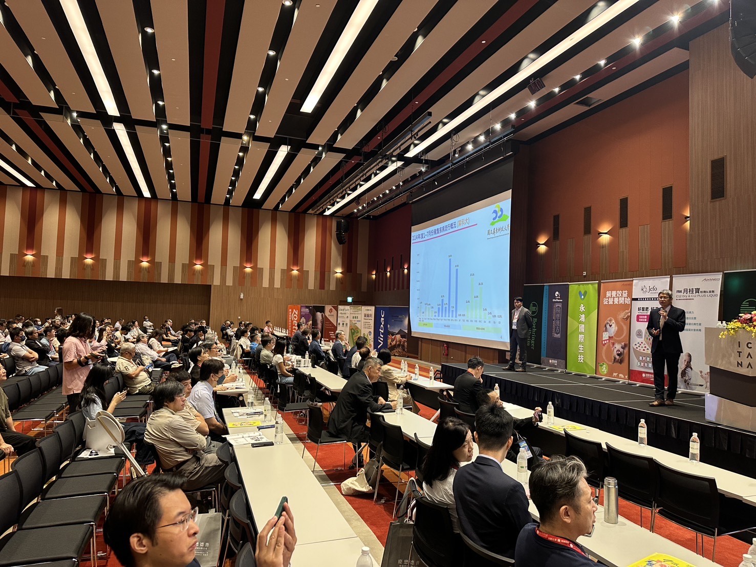 社團法人台灣嘉義大學獸醫校友會與國立嘉義大學獸醫學院今在大台南會展中心舉辦「第九屆嘉義大學台灣重要豬病論壇。(翻攝畫面)