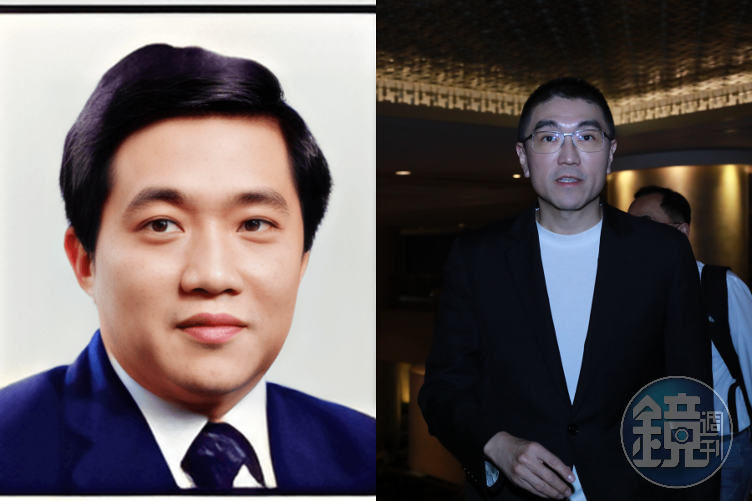 基隆市長謝國樑（右）今沉痛宣布，父親謝修平（左）凌晨辭世。（左圖翻攝自基隆市議會）