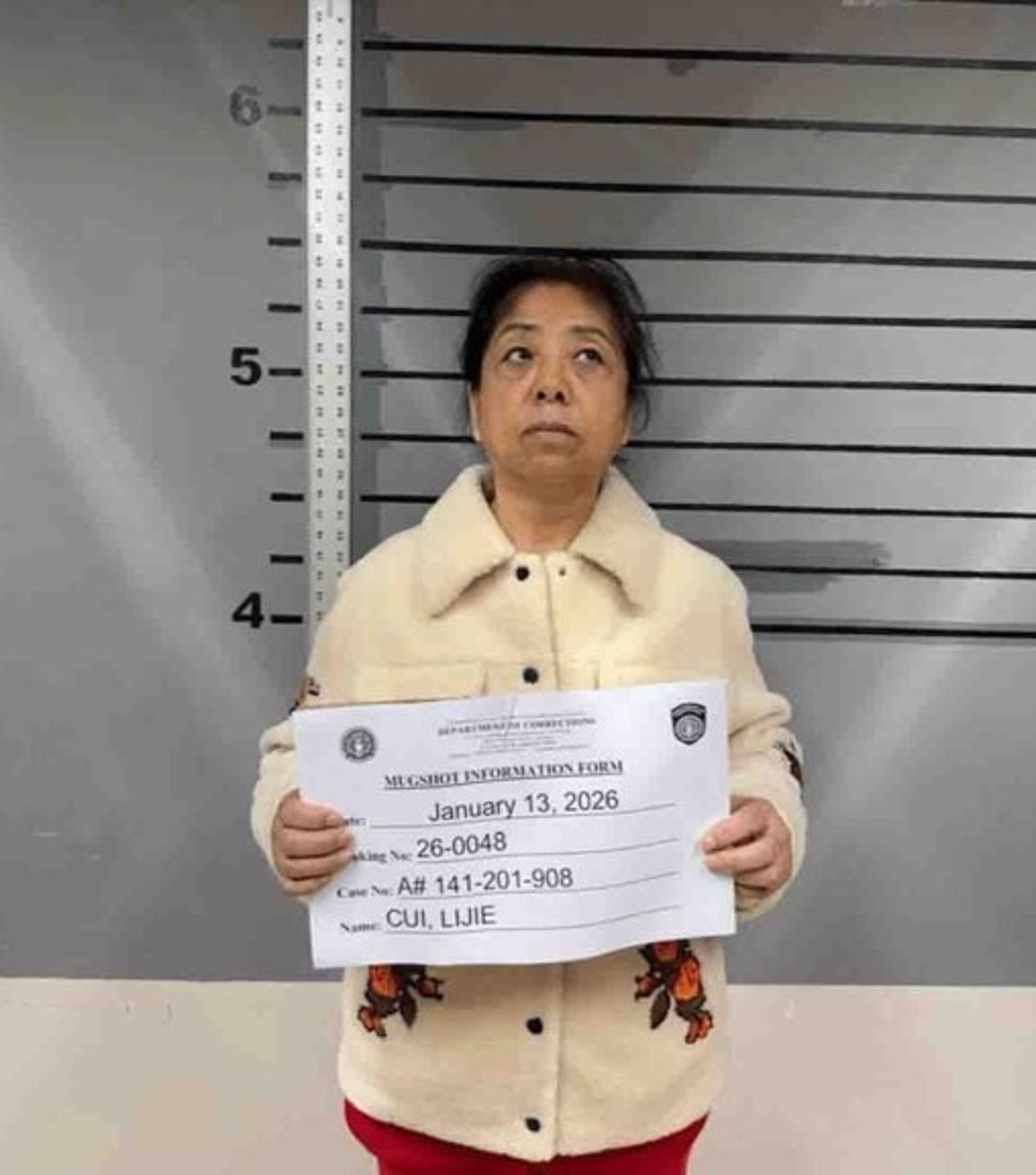 崔麗杰今年1月13日在塞班島遭ICE拘留。（翻攝U.S. Immigration and Customs Enforcement）