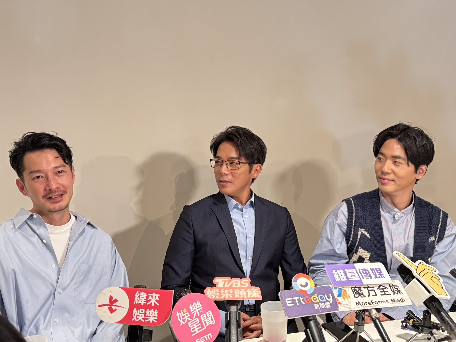 陳子強、周詠軒、巫宗翰今（12日）為大愛新劇《宇宙的源頭就是愛》造勢。