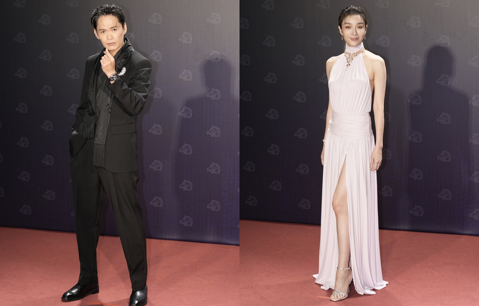 以《左撇子女孩》分別入圍第62屆金馬獎最佳女配角的蔡淑臻（右）與最佳男配角的黃鐙輝（左）。