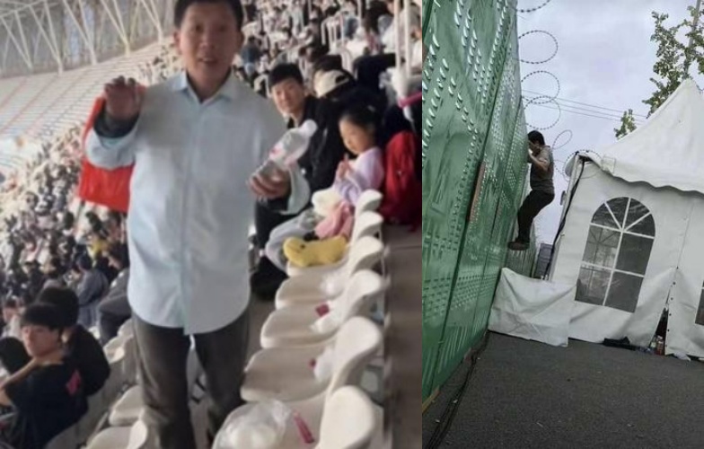 網友跪了！周杰倫演唱會出現神人「賣水哥」，網友直呼比黃牛還猛。（翻攝自網易新聞）