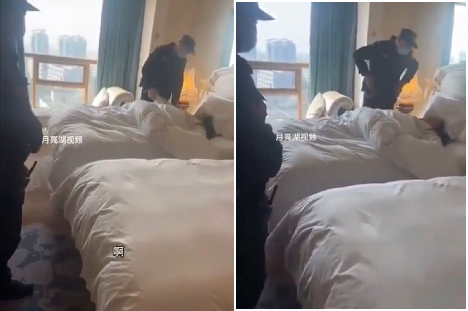 男住飯店遭「女鬼壓床」！恐怖妹子一路尾隨闖房間，直接上床把他嚇壞。（翻自X平台）