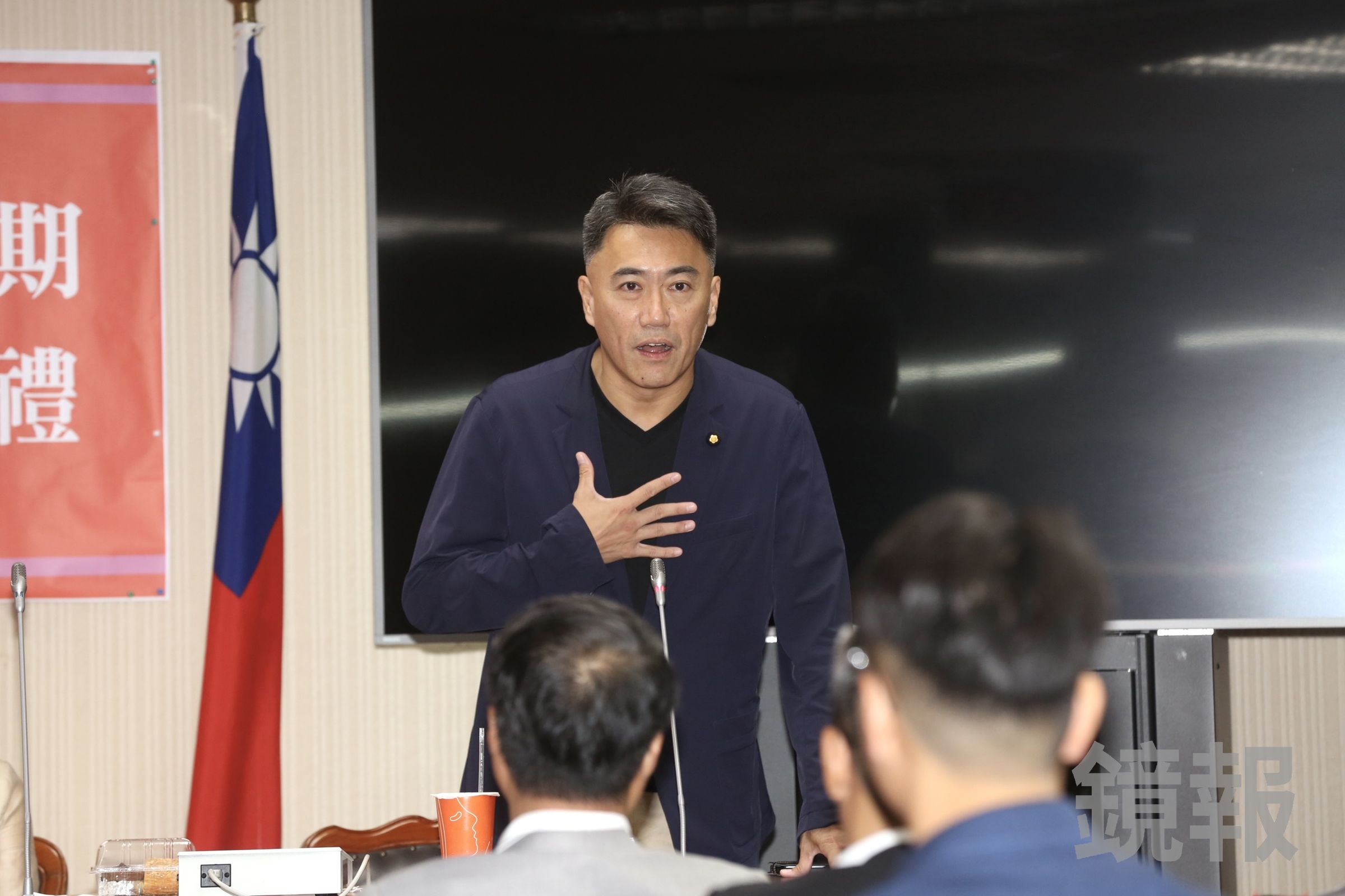 國民黨團首席副書記長林沛祥點名陳駿季、莊翠雲，2人其中之一應為造成非洲豬瘟破口下台負責。（鏡報董孟航）