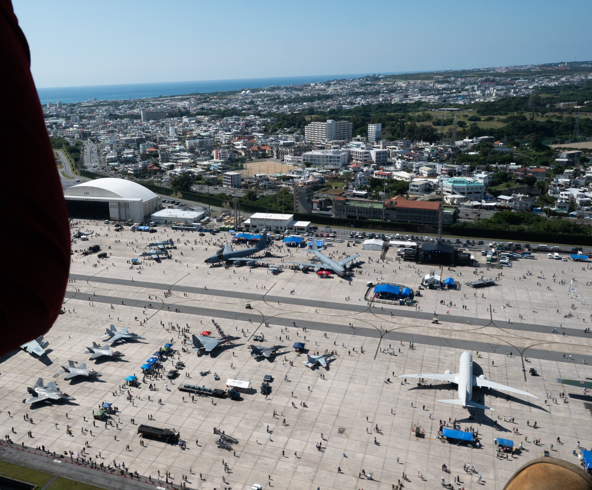 沖繩美軍基地爆炸，4人受傷。圖非事發地點。（翻攝X@在沖米空軍嘉手納基地）