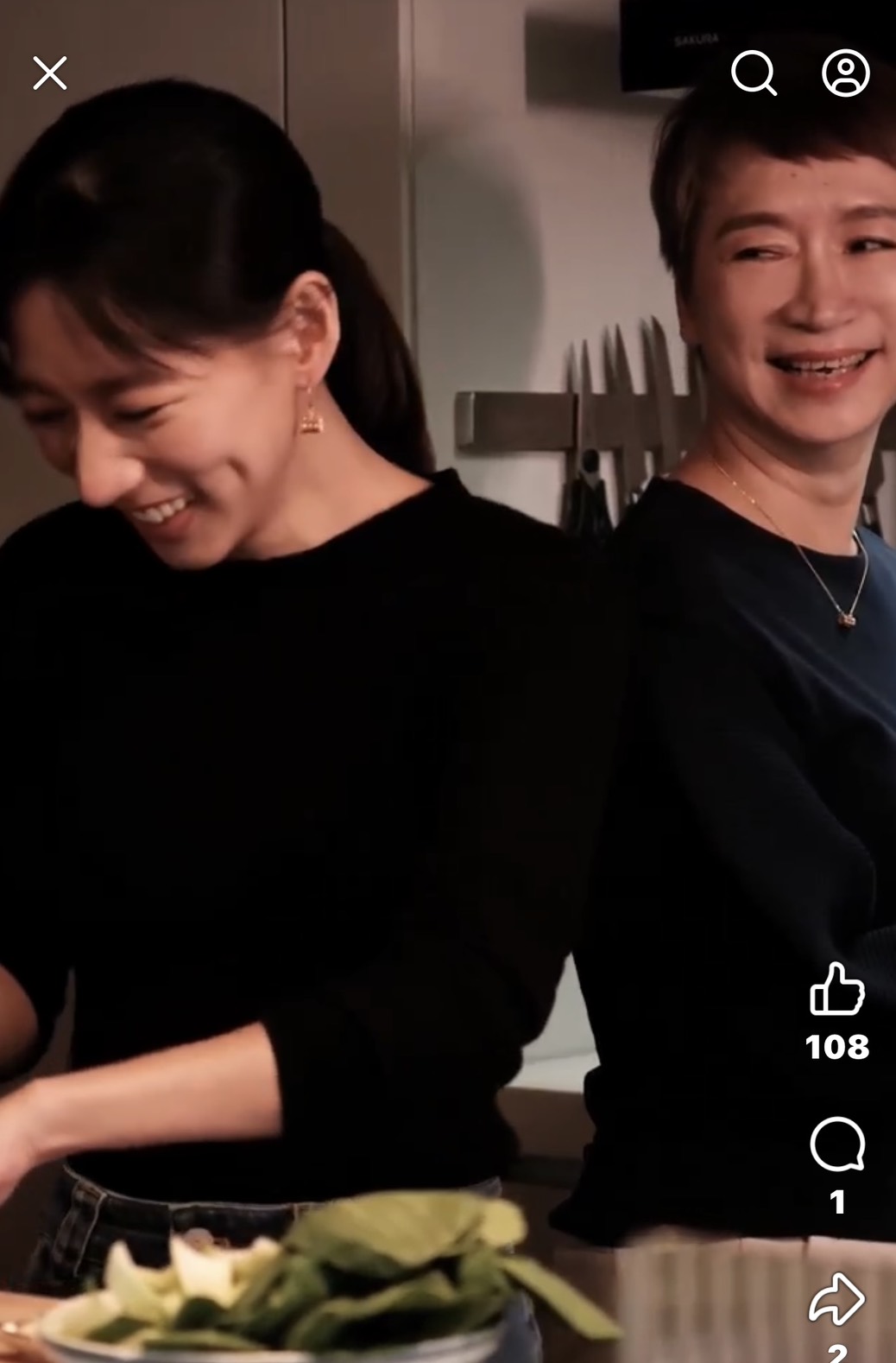 陳妤和媽媽第一次合作入鏡互動十分自然。（翻攝IG）