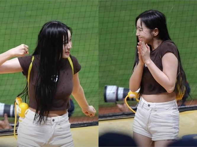 邊荷律動怒模樣曝光。（翻攝「啦啦隊合作攝」）