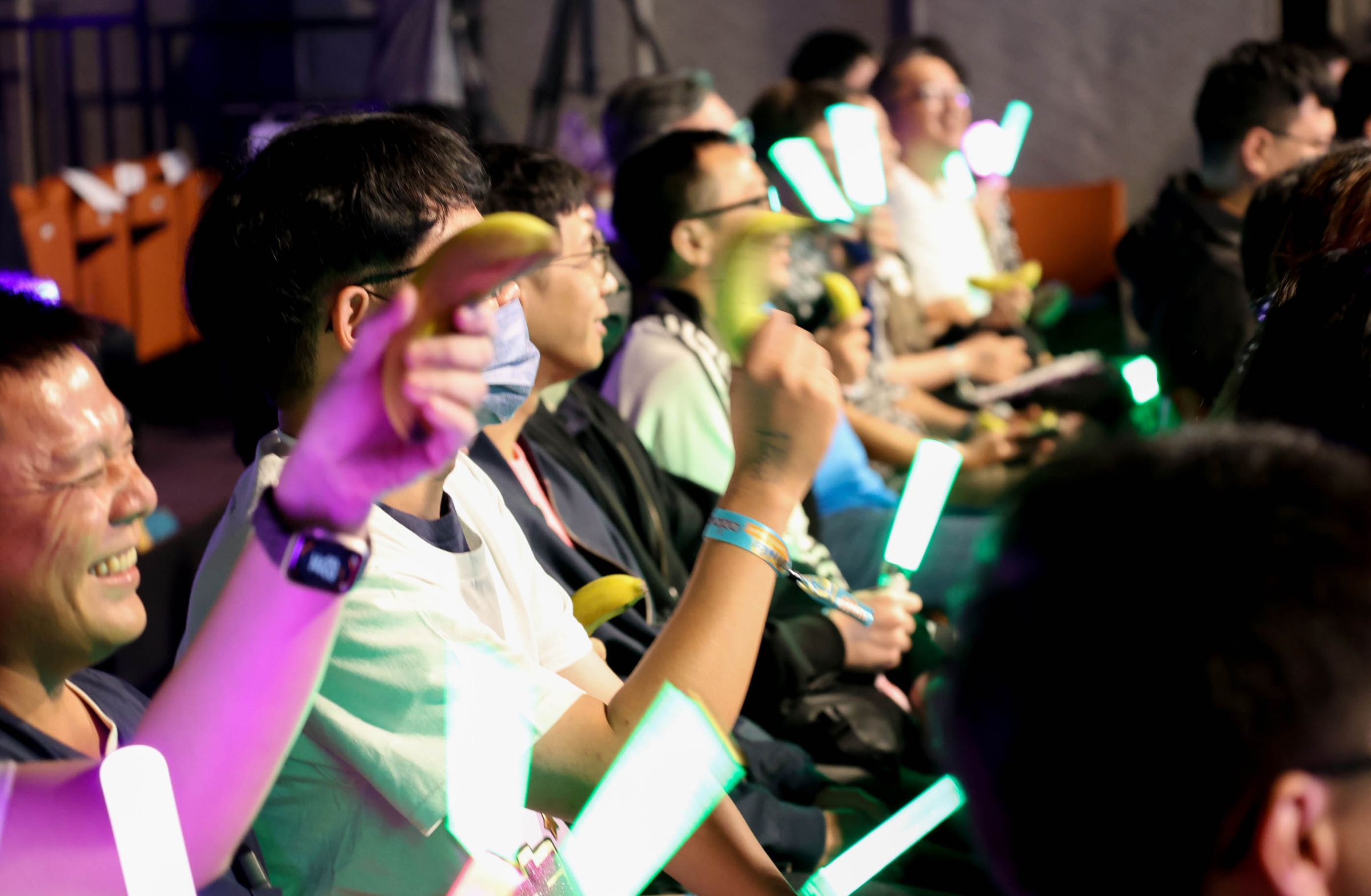 TPE48 期別 Fan Meeting觀眾手拿香蕉應援。(好言娛樂提供)