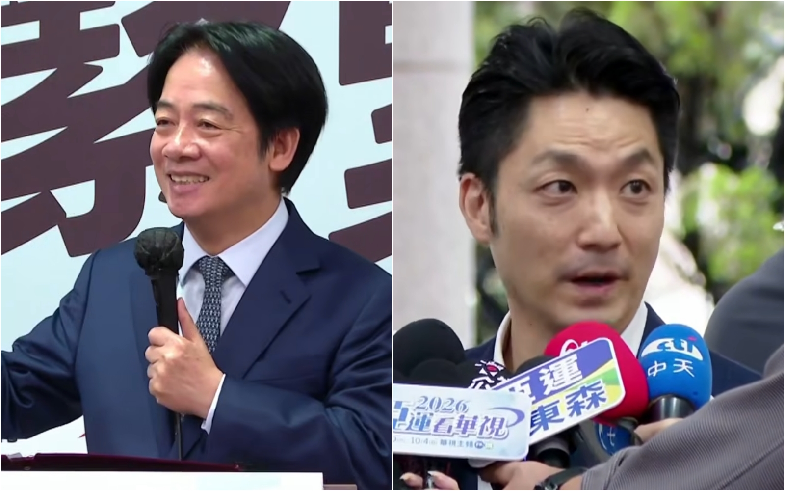 賴清德今在陳其邁的新書發表會上大酸蔣萬安,蔣萬安則反嗆「賴不如蔡」。(鏡新聞)